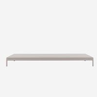 Contemporary coffee table ALUZEN SOFT / P74_Olaminatesandstonelacquered aluminum base