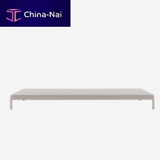 Contemporary coffee table ALUZEN SOFT / P74_Olaminatesandstonelacquered aluminum base