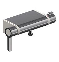 Double-handle shower mixer tap MASTERMIX: 75700wall-mountedthermostaticchromed metal