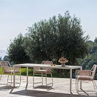 Contemporary table PLEIN AIR 003porcelain stonewarealuminum baserectangular