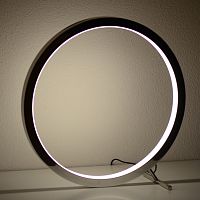 Table lamp SLIMpolished aluminumaluminum profileopalescent glass