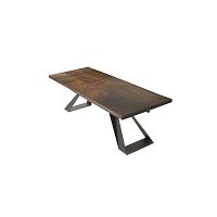 Contemporary dining table KARMAwoodenmetalrectangular