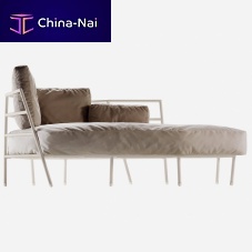 Contemporary daybed DEHORS / 373_Ofabriclacquered steellacquered metal steel base
