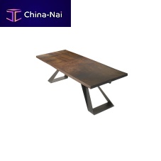 Contemporary dining table KARMAwoodenmetalrectangular
