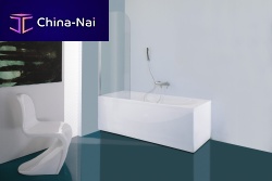 Pivoting bath screen B1689left handtempered glass1 panel