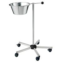 Trolley-mounted surgical basin stand S0111902stainless steel