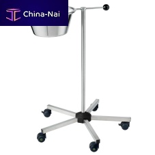 Trolley-mounted surgical basin stand S0111902stainless steel