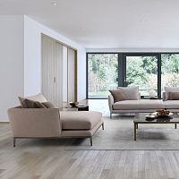 Contemporary daybed OLIVERfabricleatherindoor