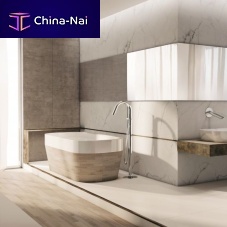 Bathtub mixer tap AT18500Lfloor-mountedstainless steelbathroom
