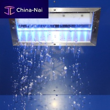 Snow shower head SNOWFALLrecessed ceilingrectangularwith built-in light