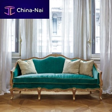 Louis XV style sofa ART. 0243fabricbeech3-seater