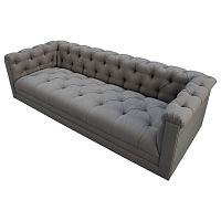 Chesterfield sofa NONCHALANCE fabricgrayblue