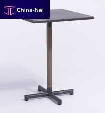 Teak table base BASTINGAGEcontemporaryfor high bar tables