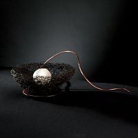 Table lamp NIDO LPnickelcopperglass