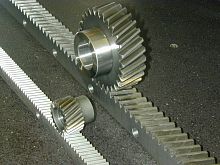 Helical rack and pinion custom-madeworm