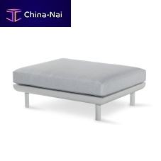 Contemporary pouf VERONAfabricaluminumrectangular