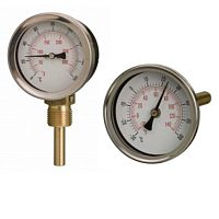 Bimetallic thermometer dialpocketinsertion