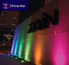 Recessed floor light fixture CHROMAINGROUND : 50LEDroundIP67