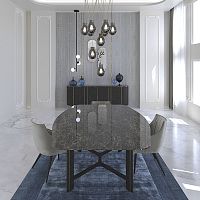 Contemporary dining table MOON PORTOROwoodenceramicmarble