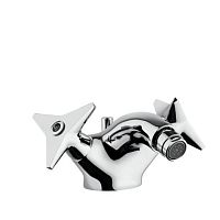 Double-handle bidet mixer tap 5514countertopchromed metalceramic