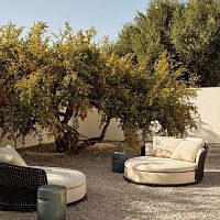 Round sofa SOORI contemporaryfabricgray