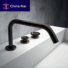 Double-handle washbasin mixer tap TIB13countertopchrome-plated brassbathroom
