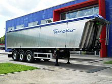 Dump semi-trailer delfino alluminio3-axletowedfor waste