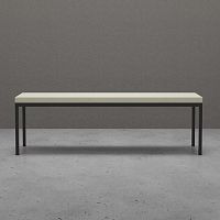 Contemporary table POPconcretestainless steel baserectangular