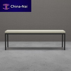 Contemporary table POPconcretestainless steel baserectangular