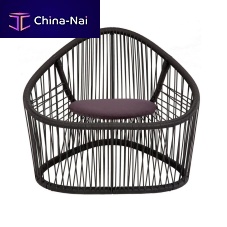 Contemporary armchair CLUBfabricpainted steelPVC