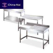 Contemporary table stainless steelstainless steel baserectangular