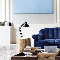 Contemporary side table PIANTAMAsolid woodsolid wood baseround