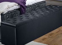 Contemporary upholstered bench fabricwith storage compartmentbedroom