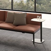 Contemporary side table PUCKoakHPLFenix NTM®