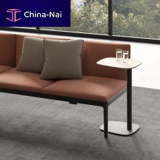 Contemporary side table PUCKoakHPLFenix NTM®
