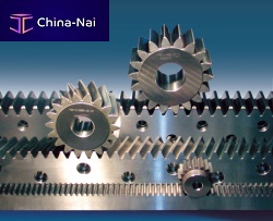 Helical-toothed rack and pinion hubprecisionground