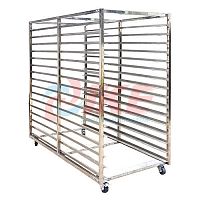 Transport cart stainless steelshelfwith swivel casters