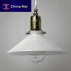 Pendant lamp CONICALblown glassopalescent glasstraditional