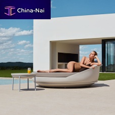Round garden bed Lacedoublecontemporaryupholstered