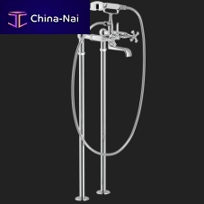 Double-handle bathtub mixer tap CARLOS PRIMERO: CP210CR, AV00151/10CRfloor-mountedbronzestainless steel