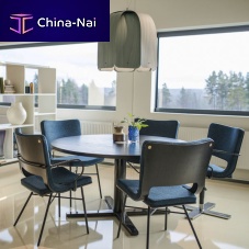 Contemporary table CENTRUM GRANDEwalnutbirchsteel