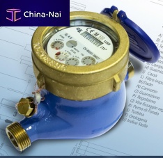 Dry dial water meter QDFM multi-jet vane wheel