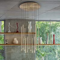 Contemporary chandelier FILO SP12metalcommercialwaterfall