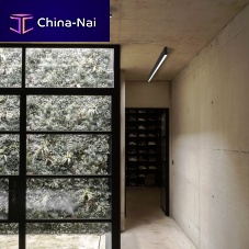 Contemporary ceiling light ritmo C2500linearlacquered aluminumpolycarbonate
