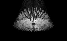 Contemporary chandelier SUPERNOVAblown glassincandescent