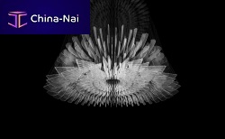 Contemporary chandelier SUPERNOVAblown glassincandescent
