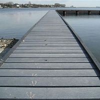Recycled plastic dock Marine deckingfixed