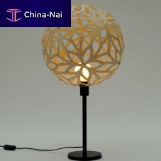 Table lamp FLORALmetalbambooplywood