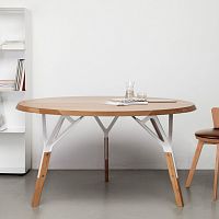 Contemporary dining table Stammtischoakplywoodlinoleum