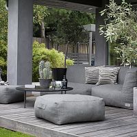 Contemporary pouf C-1fabricsquarewaterproof